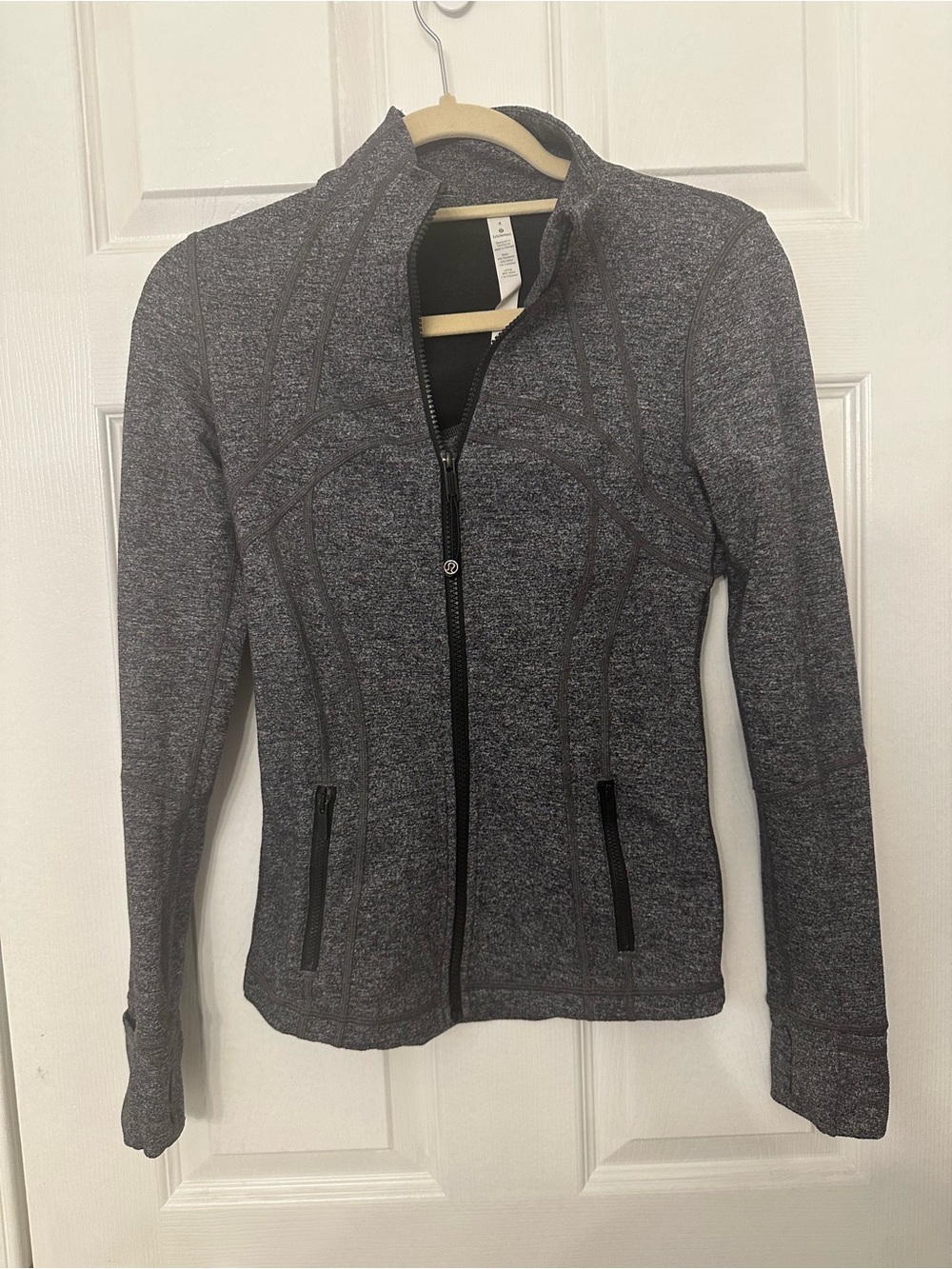 lululemon athletica Heathered Gray Full-Zip Utility Jacket
